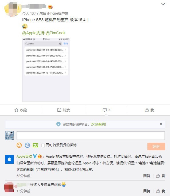 梁平苹果13维修分享iPhone SE 3重启死机怎么办 